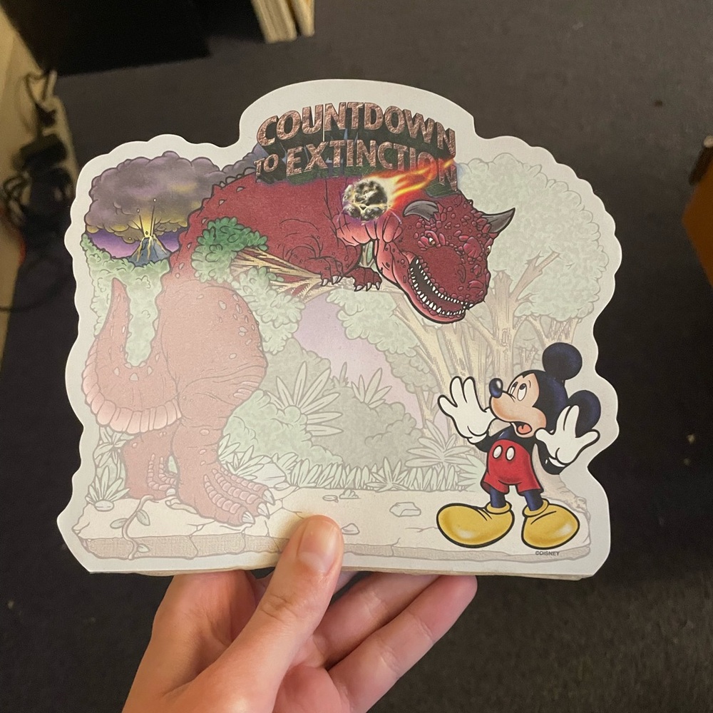 Disney’s Animal Kingdom Countdown to Extinction CTX Vintage Die-Cut Notepad